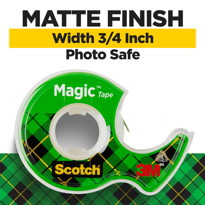 Scotch® Magic Tape 122, 3/4 in x 650 in (19 mm x 16,5 m)