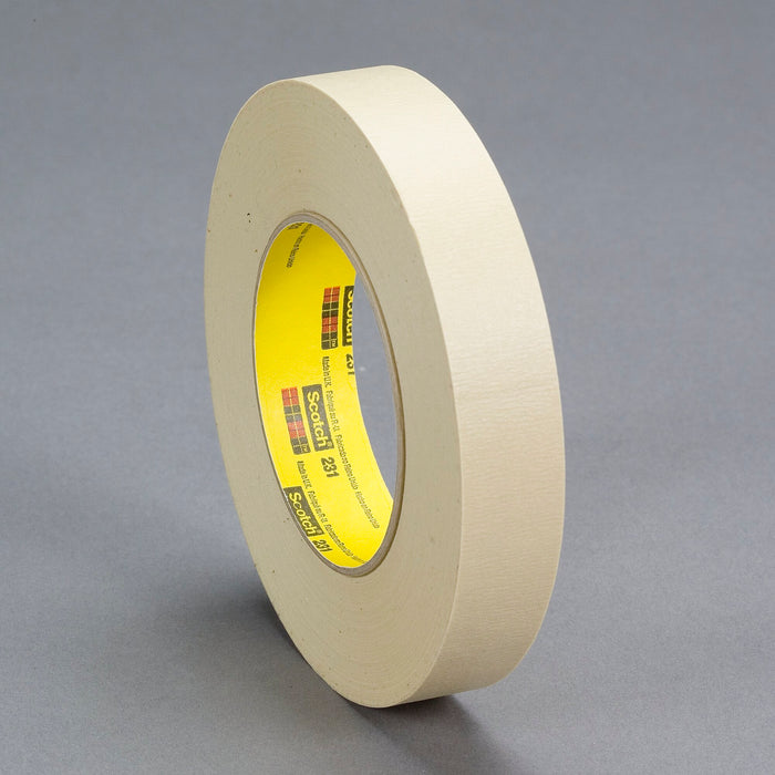 3M Paint Masking Tape 231/231A, Tan, 3-1/4 in x 60 yd, 7.6 mil