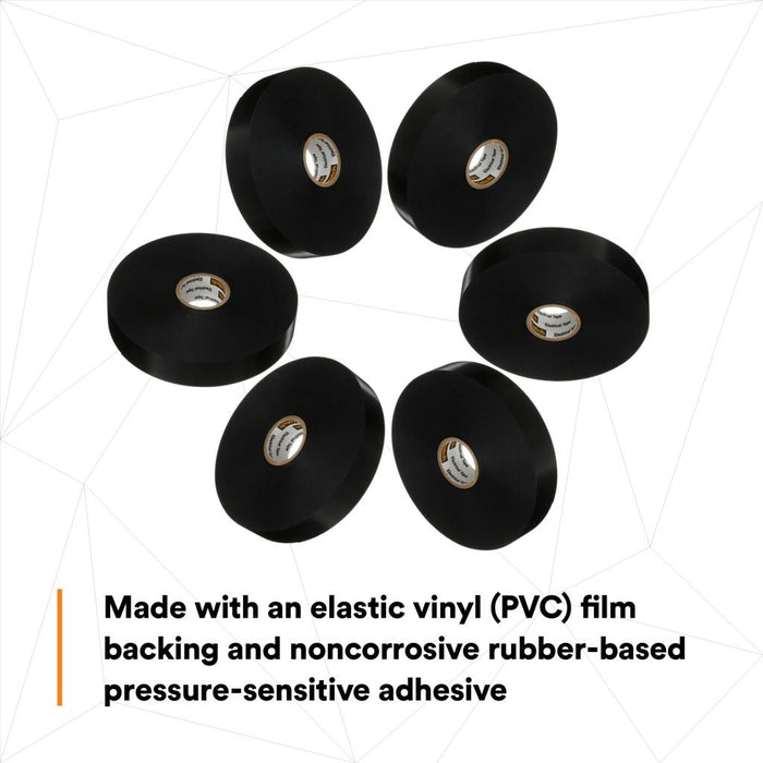 Scotch® Vinyl Electrical Tape 67R, 49 in x 72 yd, 3 in core, Black