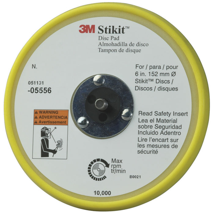 3M Stikit Low Profile Disc Pad 85104,Silver Face,Red Foam