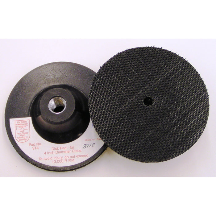 3M Disc Pad Holder 914, 4 in x 1/8 in x 3/8 in M14-2.0 internal