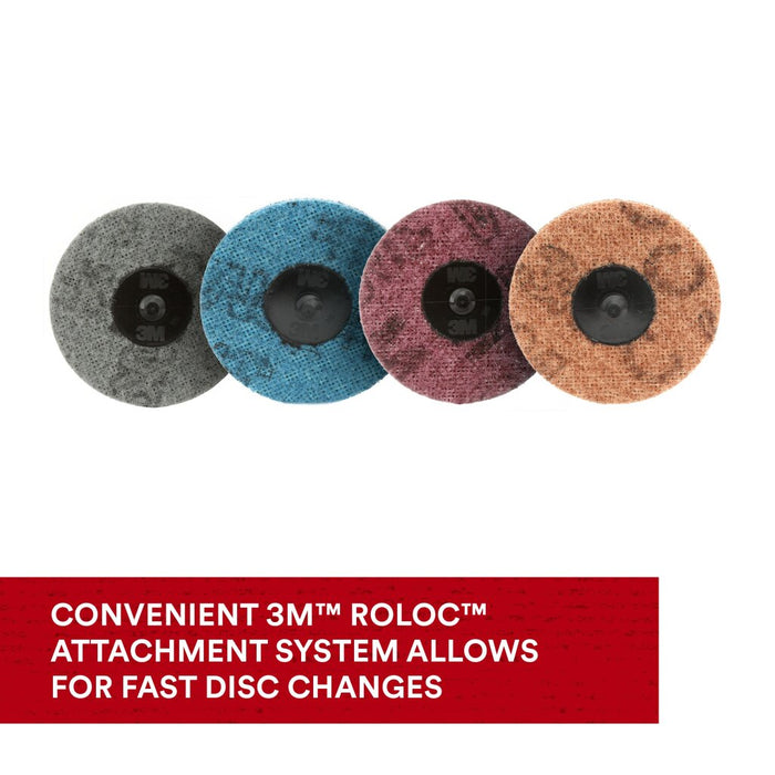 Scotch-Brite Roloc Surface Conditioning Disc, SC-DR, A/O Medium, TR, 2in