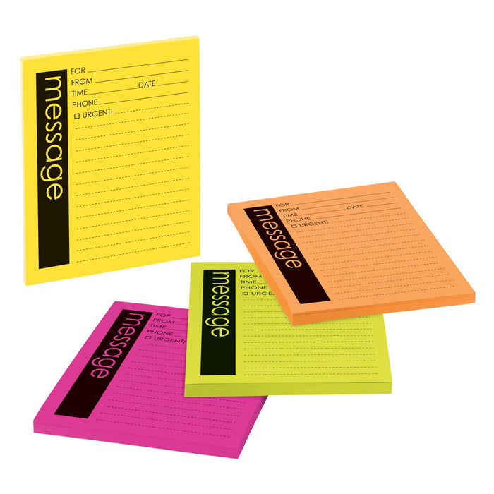 Post-it® Printed Notes 7679-4-SS, 4 in x 5 in, Assorted Bright Colors,Lined