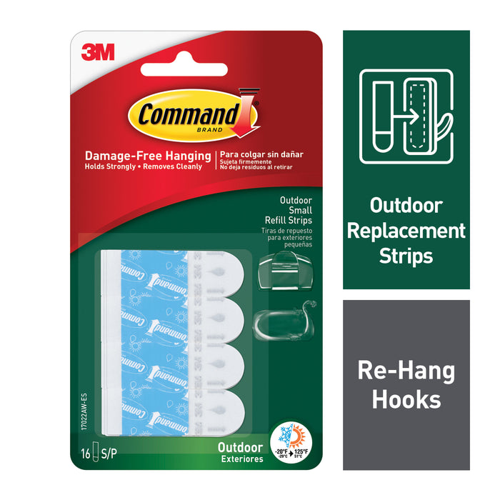 Command Outdoor Small Refill Strips 17022AW-ES