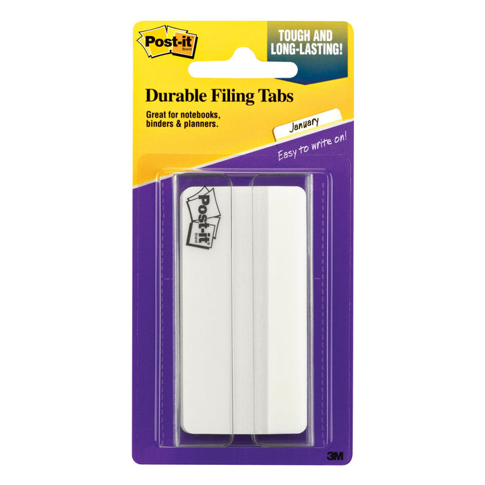 Post-it® Durable Tabs 686F-50WH3IN, 3 in. x 1.5 (76,2 mm x 38 mm) White24 pk/cs
