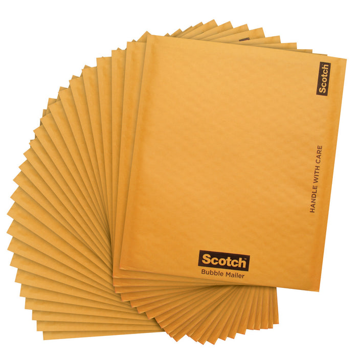 Scotch Bubble Mailer 7914-25-CS, 8.5 in x 11 in Size #2, 25 Pack