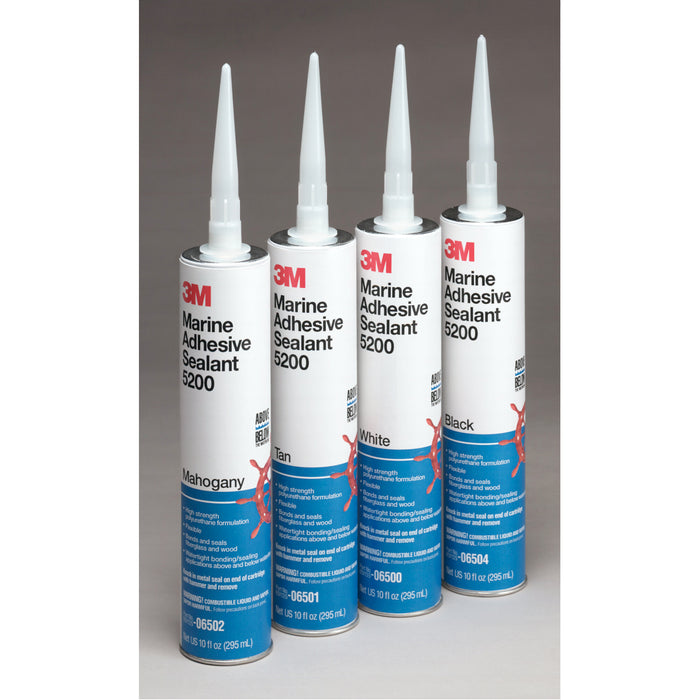 3M Marine Adhesive Sealant 5200FC, Fast Cure, White, 295 mL Cartridge, Sample