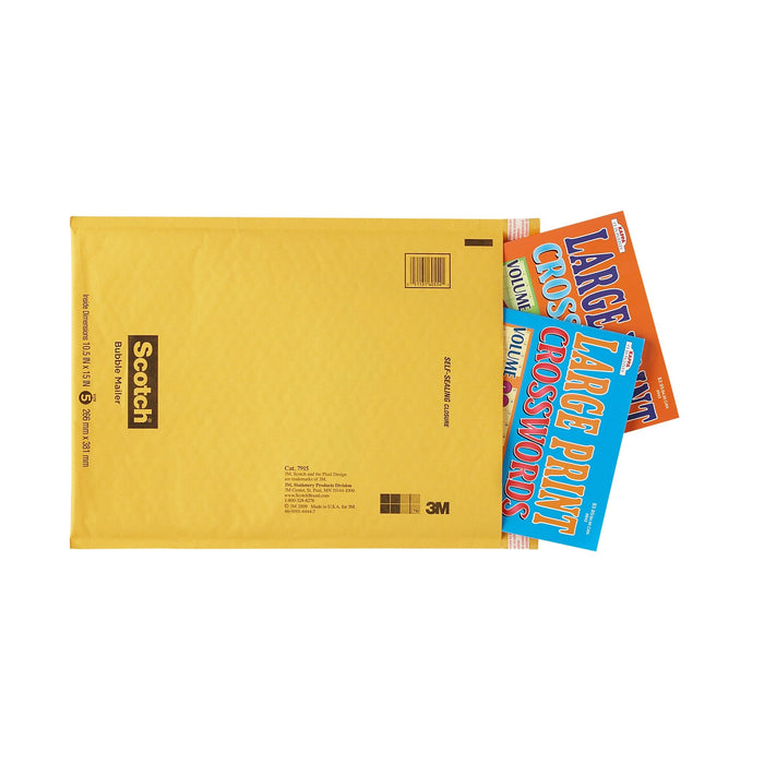 Scotch Bubble Mailer 7915-25-CS, 10.5 in x 15.25 Size #5, 25 pk