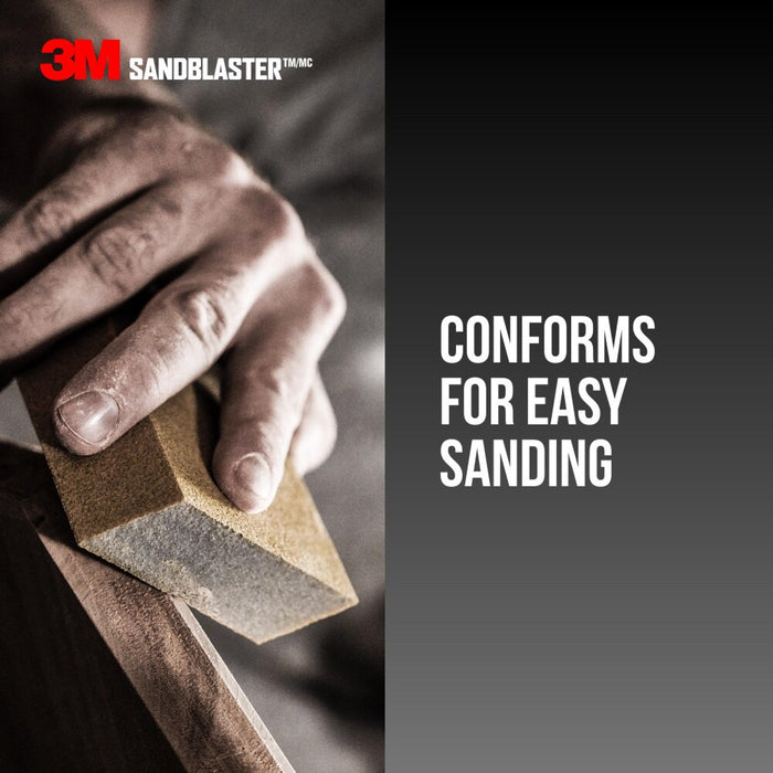3M SandBlaster EDGE DETAILING Sanding Sponge, 9565 ,220 grit