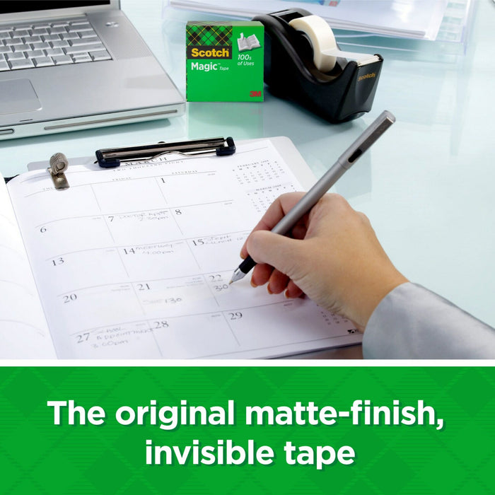 Scotch® Magic Invisible Tape 810K4, 3/4 in x 1000 in (19 mm x 25,4 m) 4Pack