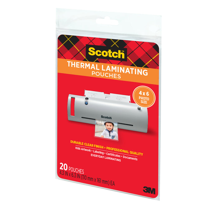 Scotch Thermal Pouches TP5900-20 for items ups to 4.33 in x 6.06 in