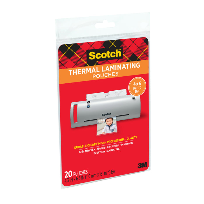 Scotch Thermal Pouches TP5900-20 for items ups to 4.33 in x 6.06 in