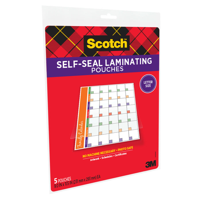 Scotch Self-Sealing Laminating Pouches LS854-5G, 9.0 in x 11.5 in x 0in