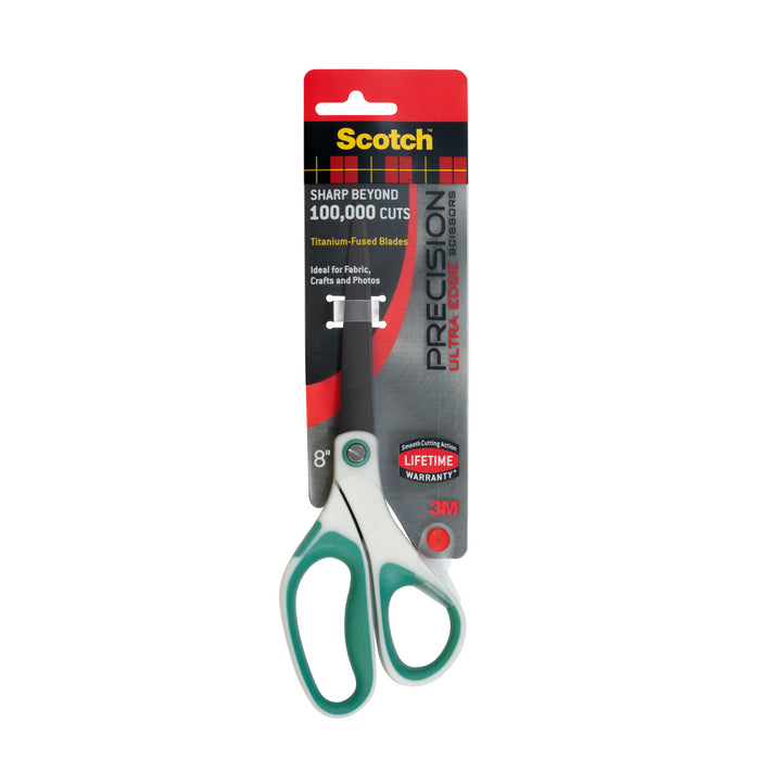 Scotch Precision Ultra Edge 8" Scissors 1458TU-MIX, Blue, Green andLavender