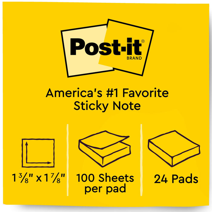 Post-it® Notes 653-Club-07, 1-3/8 in x 1-7/8 in (34,9 mm x 47