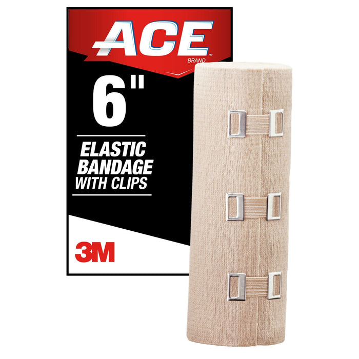 ACE Brand Elastic Bandage w/clips 207315, 6 in