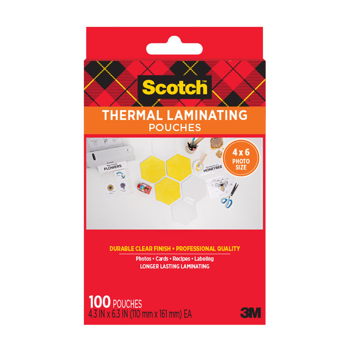 Scotch Thermal Pouches TP5900-100, for 4"x6" Photos 100 CT
