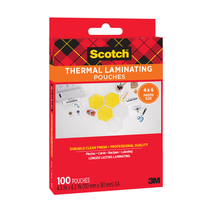Scotch Thermal Pouches TP5900-100, for 4"x6" Photos 100 CT