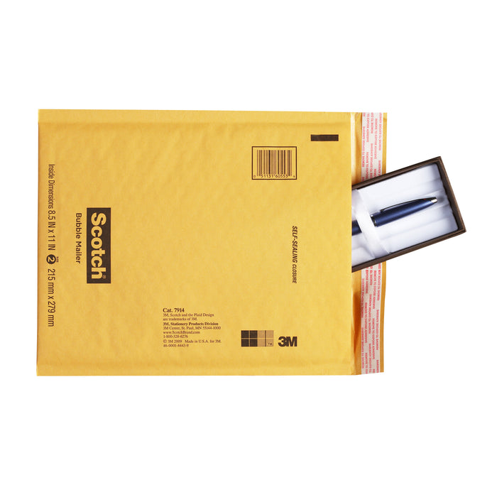 Scotch Kraft Bubble Mailers 4-Pack, 7914-4, 8.5 in x 11 in Size #2