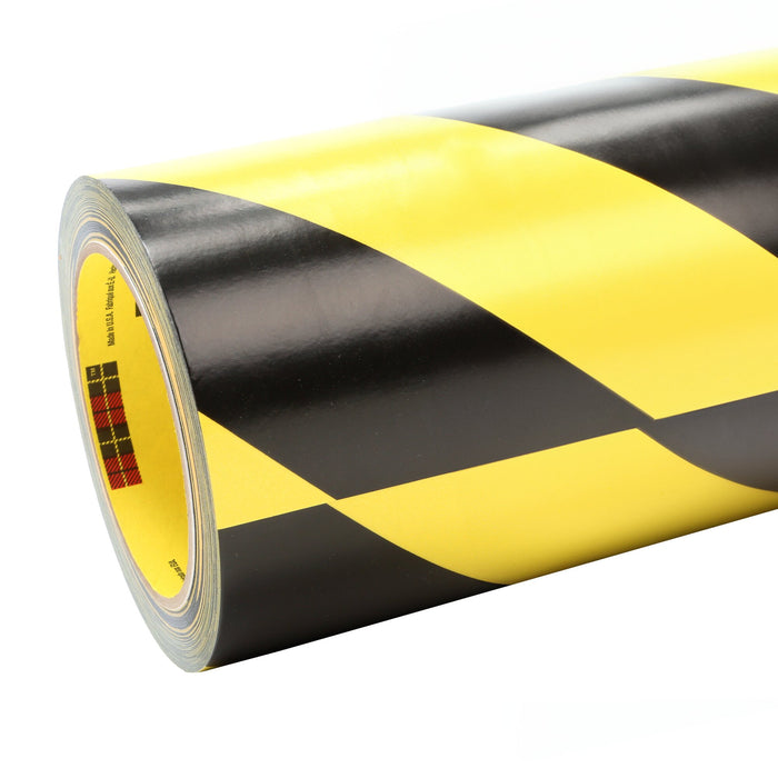 3M Safety Stripe Tape 5702, Black/Yellow, 48 in x 36 yd, 5.4 mil