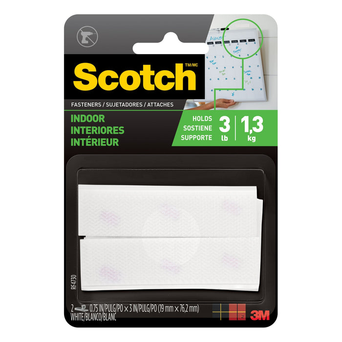 Scotch Indoor Fasteners RF4730, 3/4 in x 3 in (19,0 mm x 76,2 mm),White