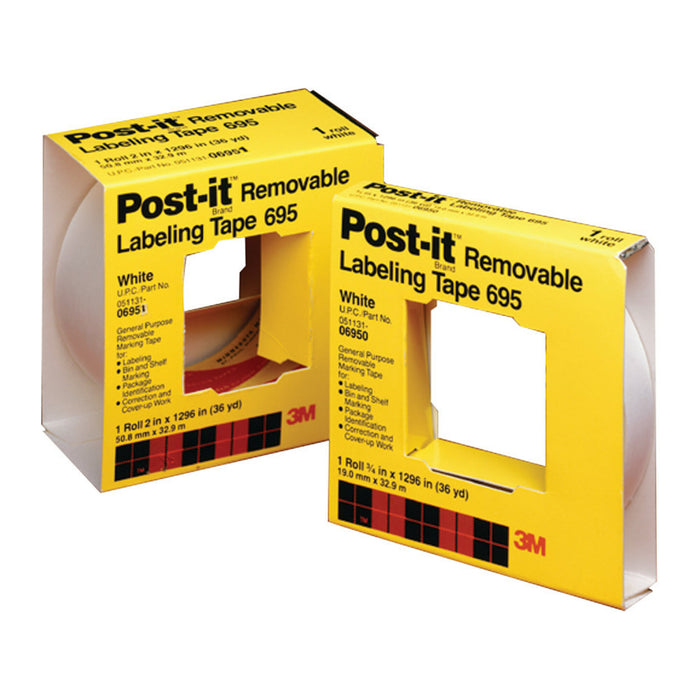Post-it® Labeling Tape 695, 2 in x 36 yds, White
