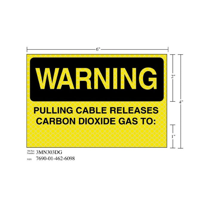 3M Diamond Grade Fire Fighting Sign 3MN303DG, "WARNING…TO", 6 in x 4inage