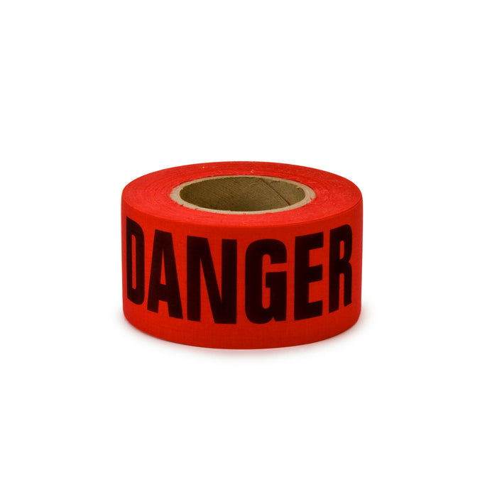 Scotch® Barricade Tape 331, DANGER, 3 in x 1000 ft, Red