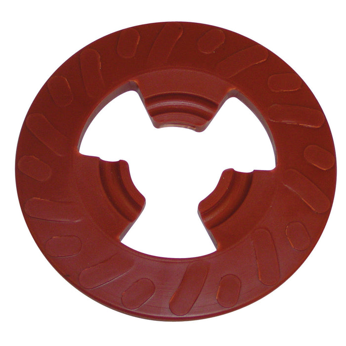 3M Disc Pad Face Plate Ribbed 28656, 4 in, Extra Hard Red