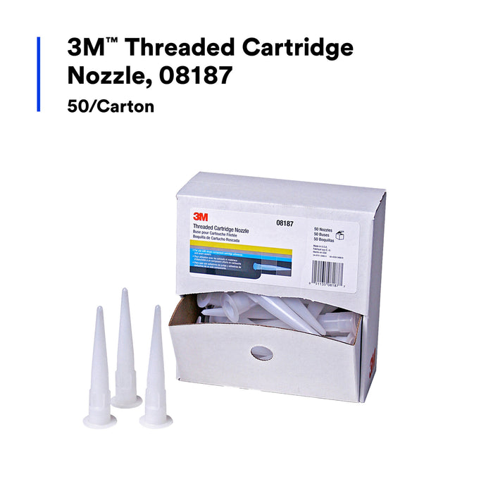 3M Threaded Cartridge Nozzle, 08187, 50 per carton