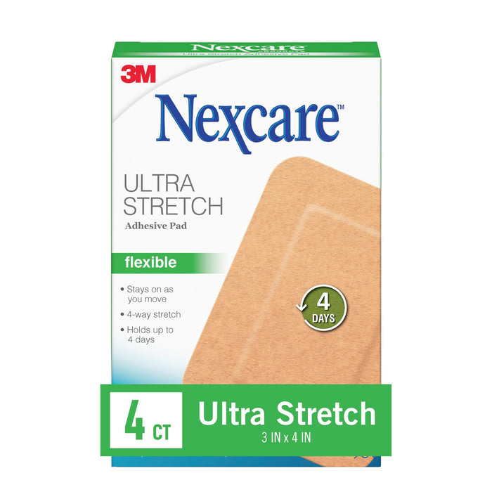 Nexcare Ultra Stretch Adhesive Pad SFP34, 3 in x 4 in