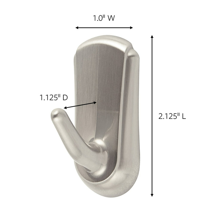 Command Accent Hook 17072BN-ES, Small Brushed Nickel