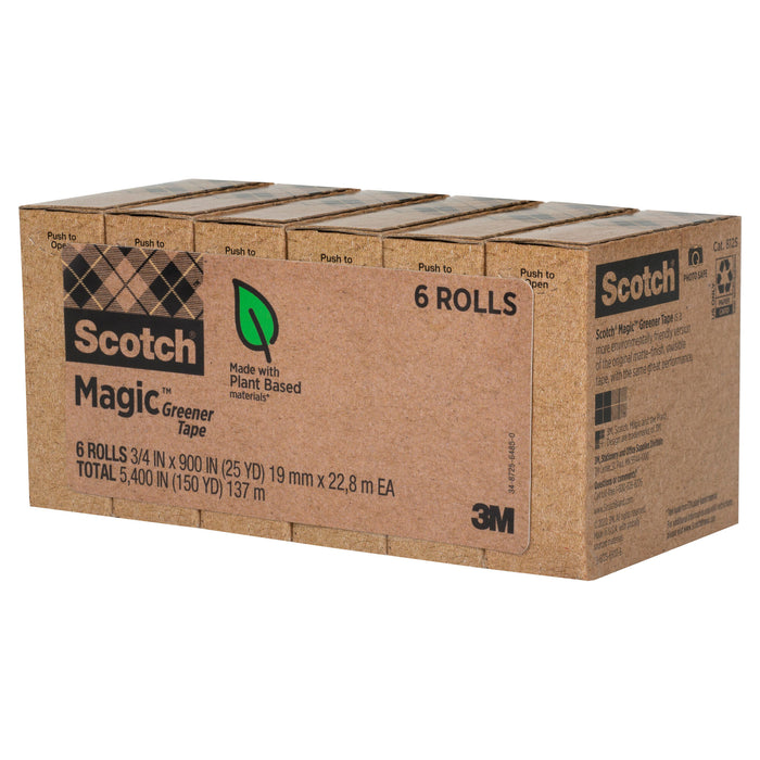 Scotch® Magic Greener Tape 812-6P, 6 pack, 3/4 in x 900 in (19 mm x22,8 m)