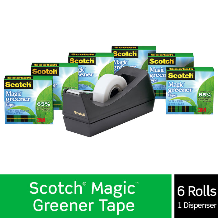 Scotch® Magic Greener Tape 812-6PC38, 3/4 in x 900 in (19 mm x 22,8 m)
