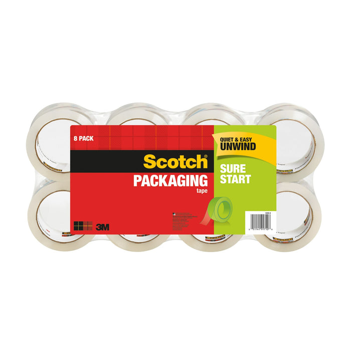 Scotch® Sure Start Shipping Packaging Tape 3450-8, 1.88 in x 54.6 yd
