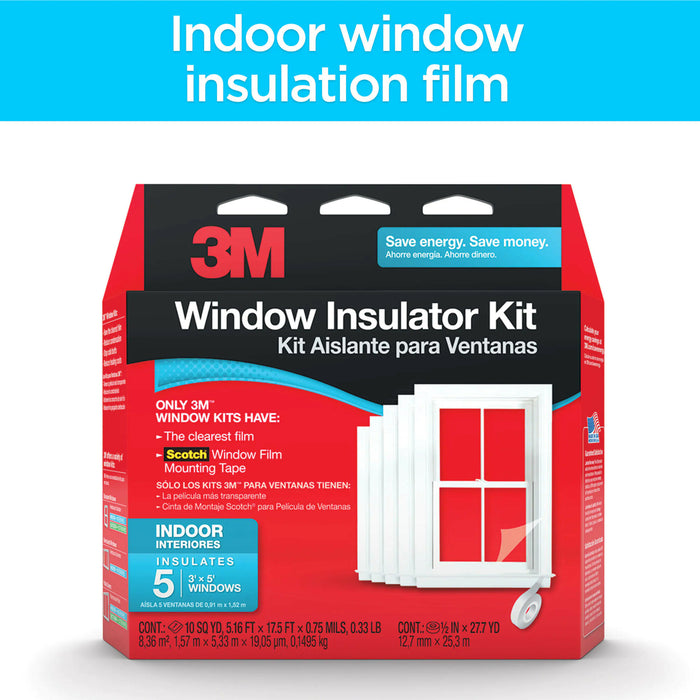 3M Indoor Window Insulator Kit - Five Pack 2141-EP, 62 in x 210 in
