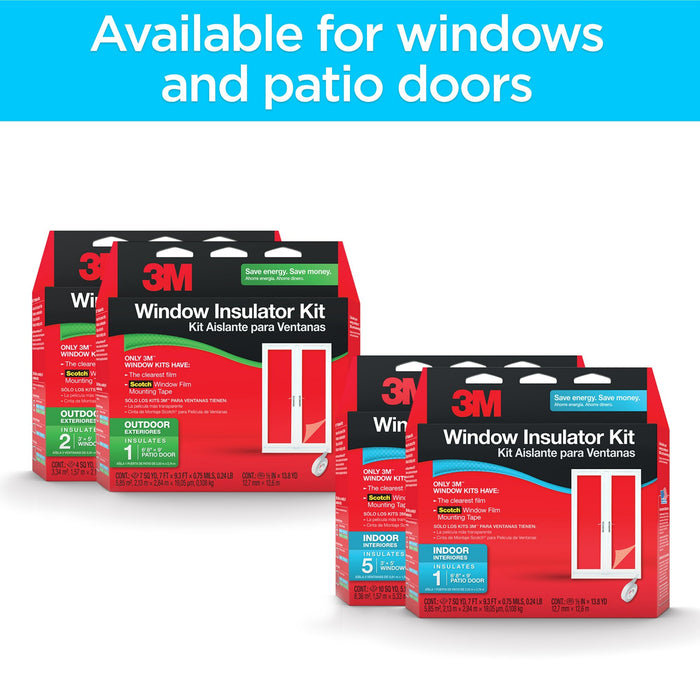 3M Indoor Window Insulator Kit - Five Pack 2141-EP, 62 in x 210 in