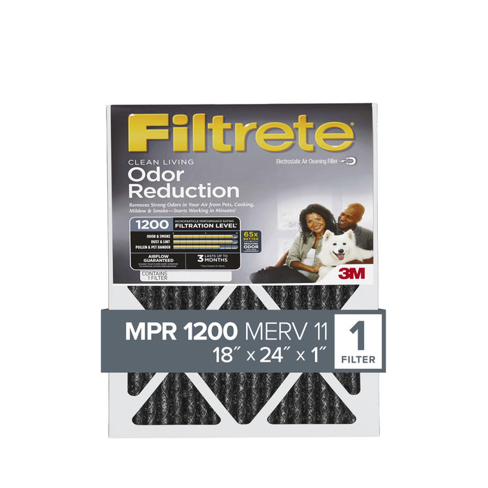 Filtrete Home Odor Reduction Filter HOME21-4, 18 in x 24 in x 1 in