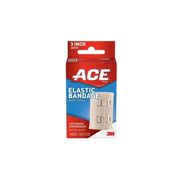 ACE Brand Elastic Bandage w/clips 207314, 3 in