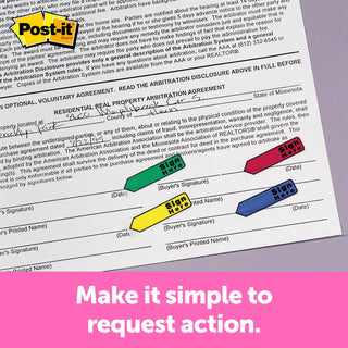 Post-it® Arrow Flags Value Pack 684-VAD2, .47 in x 1.7 in, Asstd Colors,24/Disp