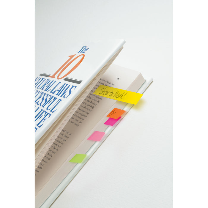 Post-it® Page Markers 5222, 1 in x 3 in x in (22,2 mm x 73 mm), AssortedColors