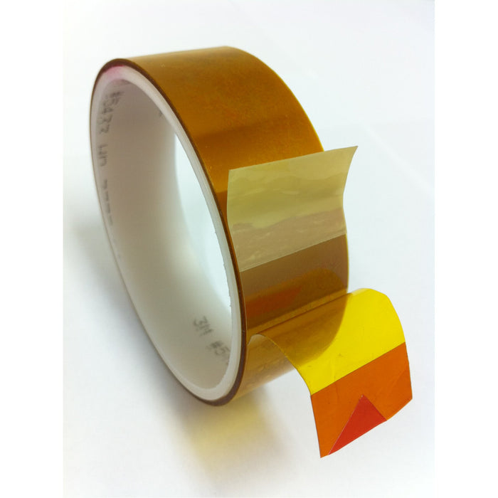3M Linered Low-Static Polyimide Film Tape 5433 Amber, 1 in x 36 yds x2.7 mil