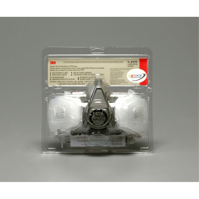 3M Dual Cartridge Respirator Packout 07179, Organic Vapor/P95, Large