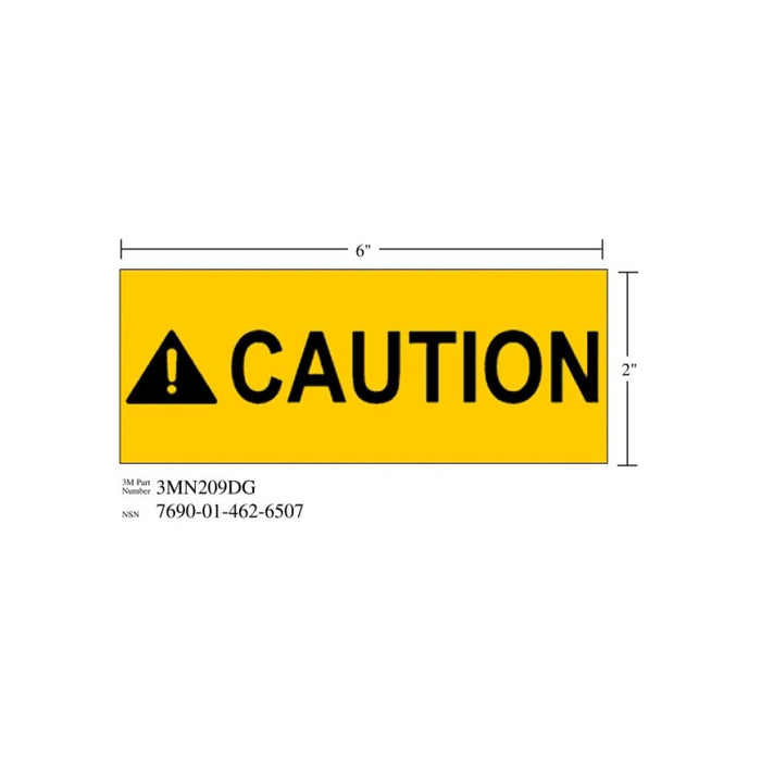 3M Diamond Grade Safety Sign 3MN209DG, "CAUTION", 6 in x 2 inage