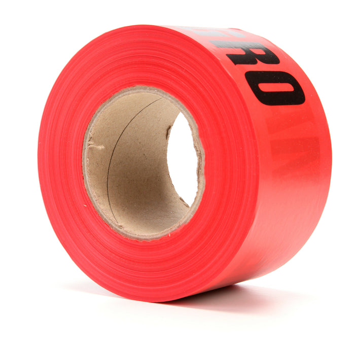 Scotch® Barricade Tape 381, DANGER / PELIGRO, 3 in x 1000 ft, Red