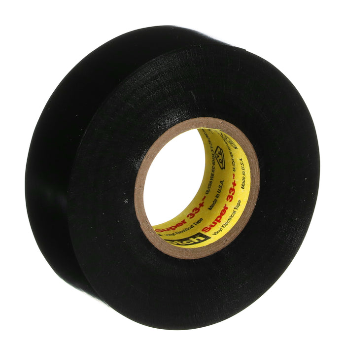 Scotch® Super 33+ Vinyl Electrical Tape, 3/4 in x 44 ft, Black, 10rolls/carton