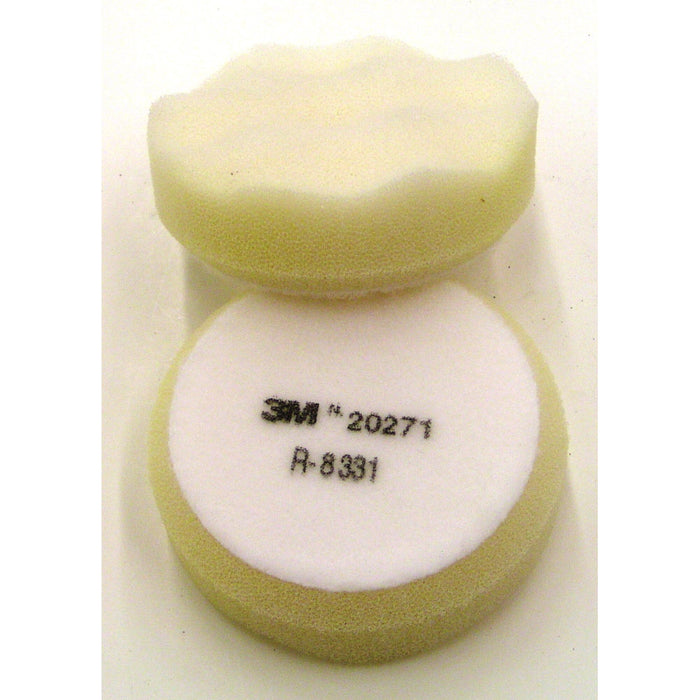 3M Finesse-it Foam Buffing Pad, 20271, 3-3/4 in, White Open Cell Foam