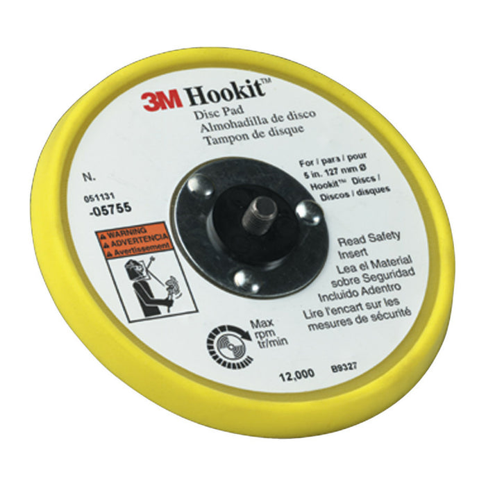 3M Hookit Low Profile Disc Pad 28852, 5 in x 3/8 in x 5/16-24external