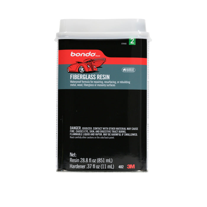 Bondo® Fiberglass Resin, 00402, 0.9 Quart