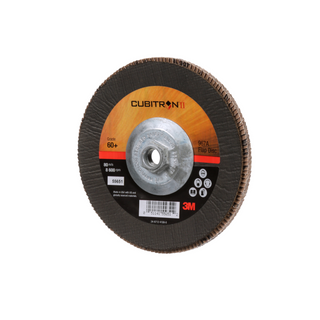 3M Cubitron II Flap Disc 967A, 60+, T29 Quick Change, 7 in x 5/8"-11,
Giant